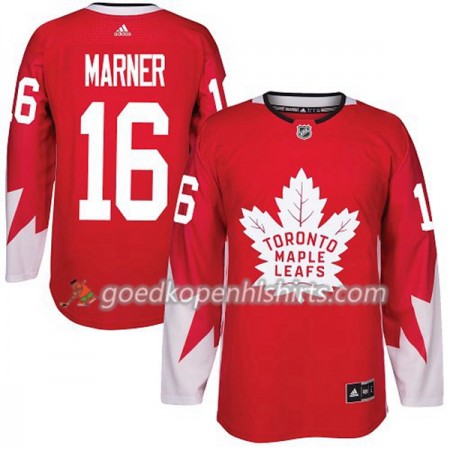 Toronto Maple Leafs Mitchell Marner 16 Adidas 2017-2018 Rood Alternate Authentic Shirt - Mannen